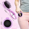 21 Pcs Travel Mirror Hair Brushes Folding Pocket Hair Brush with Mini Makeup Mirror Round Mini Hair Comb for Travel Men Women and Girls (7 Colors)