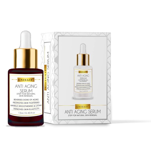 UNISAIF Anti Aging Serum – Serum for Face Anti Aging & Age Spot Remover for Face | Pore Minimizer for Face | Face Firming Serum for Skin Tightening | Facial Serum Reverses Sign of Aging 12 ml