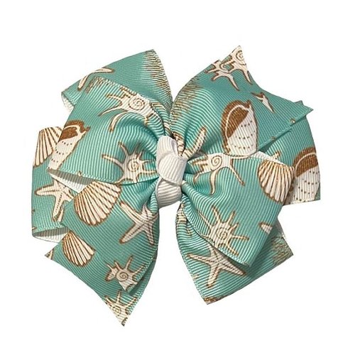 Seashell Pinwheel Hair Bow