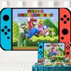 Super Mario Backdrop for Birthday Party Video Game Mario Bros Theme Background for Boys Kids Party Decorations 5x3 ft 415
