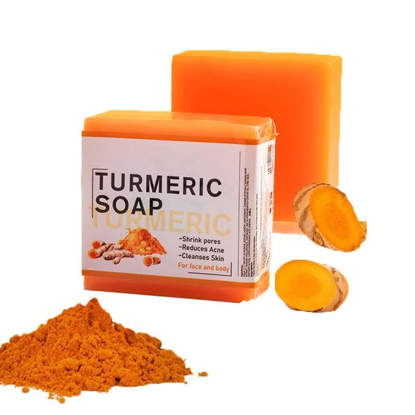AKARY Turmeric Cleansing Soap Bar, Face and Body Soap for Cleanses Skin, Natural Turmeric Skin Care Soap with Vitamin E and Coconut Oil for All Skin Types