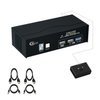 CKLau 8K60Hz 4K144Hz Dual Monitor KVM Switch, 2 Port USB 3.0 HDMI KVM Switch 2 Monitors with Cables, Digital Display for 2 Computers Sharing Keyboard Mouse Display Peripheral Device