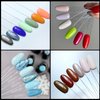 LoveOurHome 150pc Medium Almond Nail Swatch Sticks Vanish Gel Polish Color Design Display Stick Tips Clear Almond Fan Cards Nails Art Practice Sample Tools with Rings