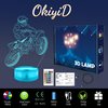 OkiyiD Dirt Bike Night Light, Dirt Bike Gift, 3D Illusion Lamp, 3D Dirt Bike Night Light with Remote and Touch Control, Dirt Bike Decor for Kids Room, Girls Birthday Gifts
