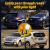 Small Stones 4PCS 1016 1157NA 12499LLB2 7528 Miniature Bulb S25 12V21/5W BAY15d Turn signal light Brake light(Amber)