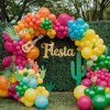Fiesta Balloon Garland Arch Kit, Hot Pink Yellow Blue Green Orange Fiesta Balloons for Kids Boy Girl Carnival Decor Festival Party Decorations Birthday Baby Shower Party Supplies