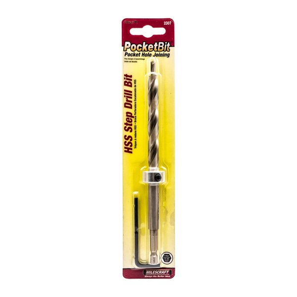 Milescraft 2307 PocketBit - Hex Shank Pocket Hole Drill Bit, Model: 23070003