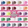 LEOBRO 24 Colors Body Glitter, Extra Fine Glitter, Festival Glitter Makeup Glitter Cosmetic Glitter for Nail Art Face Body Hair, Resin Art Crafts Eyeshadow Lip Gloss Making