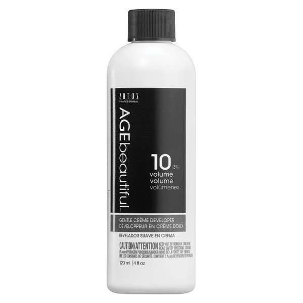AGE beautiful 10 Volume Gentle Creme Hair Developer | For Permanent Hair Color Dyes, Toners, Lighteners | Professional Salon Coloring | Long Lasting Haircolor | 4 Fl Oz