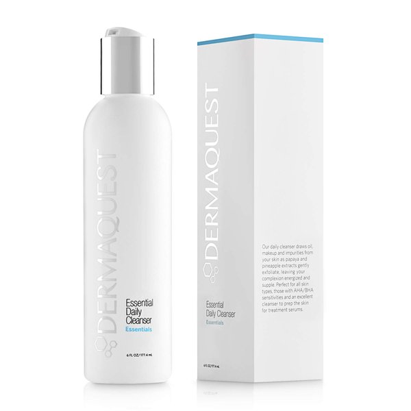 DermaQuest Essential Gentle Exfoliating Daily Facial Cleanser - For All Skin Types, Particularly Those With Sensitivities To AHA & BHA (6 oz.)