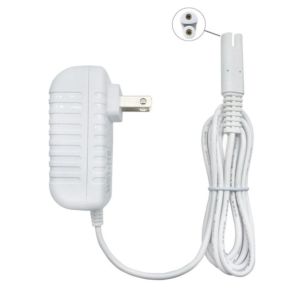 Charger for Waterpik WP360 WP360W WP450 WP450W WP462 WP462W Water Flosser Replacement Adapter Power Cord 3V 6.5Ft - (Only Compatible with 2 Prong Connector Series)