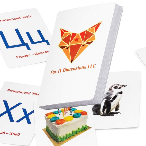 Foxit Russian Alphabet Learning Flash Cards | Learn Russian Alphabet for Kids, Students, and Adults Through This Professionally Made Russian Alphabet Flash Cards