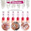 FANDAMEI Acrylic False Nail Tips kit, 600 PCS Full Cover Clear Fake Nail Tips with Nail Glue, Nail Butterfly Glitter, Nail Foil Chip, AB Nail Rhinestones,Nail Clipper,Nail File, Nail Brush,Nail Buffer