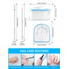Nail Soaking Bowl, Soak Off Gel Polish Dip Powder Remover Manicure Bowl with Triangle Cuticle Peeler and Stainless Steel Cuticle Pusher Nail Art Tool (Blue-1Piece)