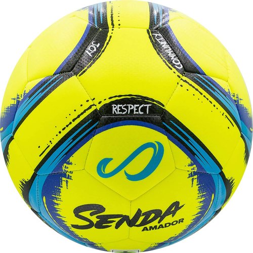 SENDA Amador Training Soccer Ball, Fair Trade Certified, Yellow/Light Blue, Size 5 (Ages 13 & Up)