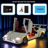 YEABRICKS LED Light for 10337 Icons Lamborghini Countach 5000 Quattrovalvole Building Blocks Model (Building Set NOT Included)