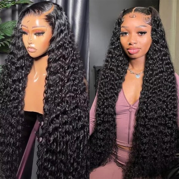 Jektoain 26 Inch Lace Front Wigs Human Hair-13x4 HD Lace Front Wigs Human Hair for Black Women-150% Wet and Wavy Lace Frontal Wigs Human Hair Pre Plucked Bleached Knots with Baby Hair Curly Wigs