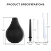 RANEU Enema Bulb Douche Enema Kit for Women & Men with 3 Nozzles & Lube