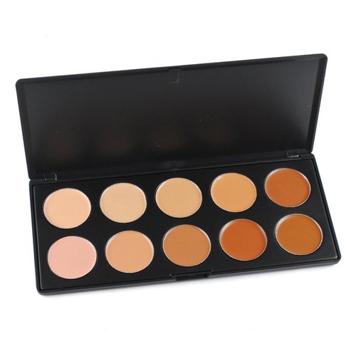 10 Colors Cream Contour Face Concealer Palette, FantasyDay Long Lasting Full Hydrating Coverage Conceals Corrects Foundation Camouflage Makeup Gift Set for Correcting Dark Circles Acne Blemish