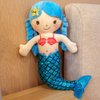 SASHA SQUARE Mermaid Soft Plush Doll Princess for Girls Toddlers & Babies, Mermaid Gifts for Girls, Mermaid Toys, Sirenas para Ninas (Blue Mermaid - 30 cm)