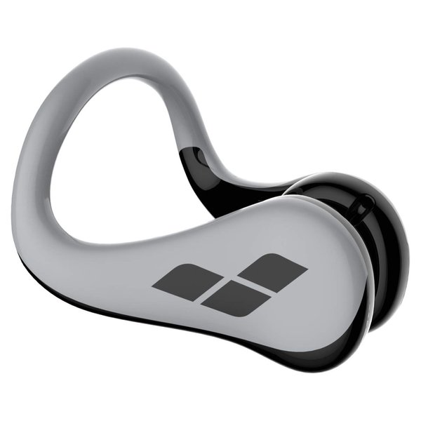 ARENA Swimming Nose Clip Pro II, Nose Plug for Competitive Swimmers, Soft Pads, PVC Free, Silver/Black, One Size
