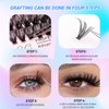 DIY Lash Extension Kit,320PCS 30D+40D 9-16mm Mix Lash Clusters Kit With Bond and Seal and Remover, D Curl Eyelash Extension Kit, Natural Look Individual Lashes for Lash Extension Beginners