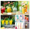 Pro Mael 200-Pack Paper Drinking Straws Biodegradable, Flexible Straws Bulk for Juices, Shakes, Smoothies - Disposable& Eco-Friendly Straw for Birthdays, Weddings & Party (5 Colors)