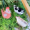 Generic Cow Hair Clip ，Animal Cow Shape Hair Clips ，Acetate Animal Barrettes For Girls，Women'S Hair Dairy Cow Claw Clip Accessories. (Cow), Clear