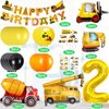 Construction Birthday Party Supplies 2 Years Old,Construction Balloons Construction Party Balloon Garland Kit for Construction Quarantine Party Decorations