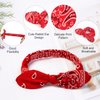 Cositina 8 Pack Bandana Headband Elastic Paisley Knot Hairbands Retro Print Rabbit Ear Bow Turban Headwrap for Women Girls