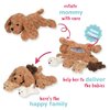 PixieCrush Dog Stuffed Animals for Girls Ages 3-8 - Mommy Labradoodle with 4 Puppies- Magical Dog Pillow Plushie - Enchanting Puppy Surprise Toys for Imaginative Play