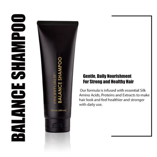 Prorituals Balance Grow & Restore Shampoo And Conditioner Set Anti Frizz for Dry and Curly Hair, Natural Shampoo And Conditioner Perfect for Men and Women, 12 Oz Each Dual Pack