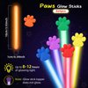 FZR Legend 24 Paw Party Favors Glow Sticks for Kids, 4 Inch Paw Print Glow Sticks Glow in the Dark Party Supplies Patrol Goodie Bags Stuffers Pet Dog Puppy Pals Cat Birthday Decorations