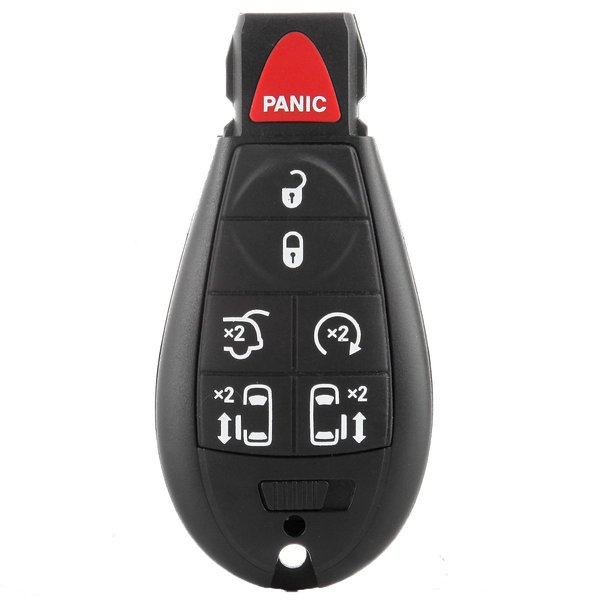 ECCPP 7 Buttons Uncut 433MHz Keyless Entry Remote Key Fob Replacement for Dodge for Grand for Caravan for Chrysler Town & Country for VW Routa 05026198AD (Pack of 1)