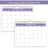 Calendar 2024-25 - Wall Calendar Runs from January 2024 - June 2025, 18 Months 2024-2025 Calendar with Thick Paper for Planning and Organizing for Home or Office, 8.5 x 11 Inches, Purple