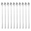 10pcs coffee ice cream bartender long handled spoon stirrer bar spoon cocktail mixing tool, reusable small flavor mixing spoon milkshake cold drink rotation