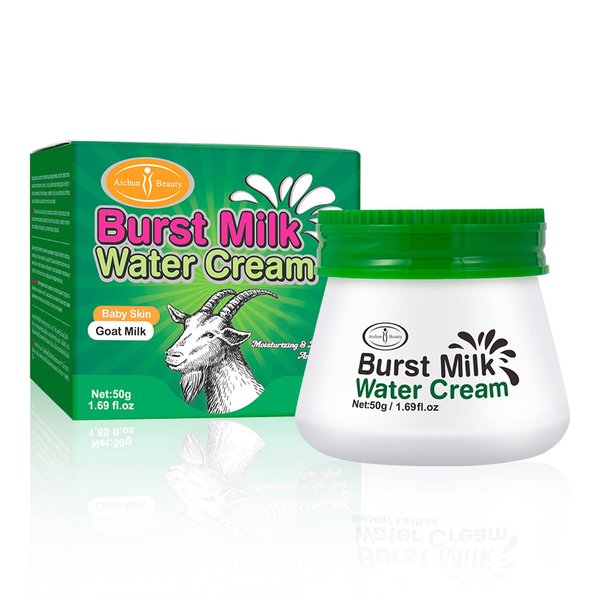 AICHUN BEAUTY Burst Milk Water Cream Baby Skin Goat Milk Moisturizing Lotion Emulsion Effect Gluten Free 50g 1.69fl.oz