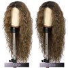 LLEI'Z Brown Lace Front Wigs, 13x3 Synthetic Ombre Brown Lace Front Wigs Loose Curly Glueless Lace Front Wig for Women Synthetic Natural Looking Heat Resistant Fiber Hair Wigs 26 Inch 4/10