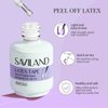 SAVILAND Liquid Latex for Nails, 30ML Upgraded Antifreeze Latex Nail Polish Barrier Peel Off - Latex Tape Peel Off for Nails Cuticle Guard Skin Barrier Protector Nail Latex with Tweezers for Home DIY