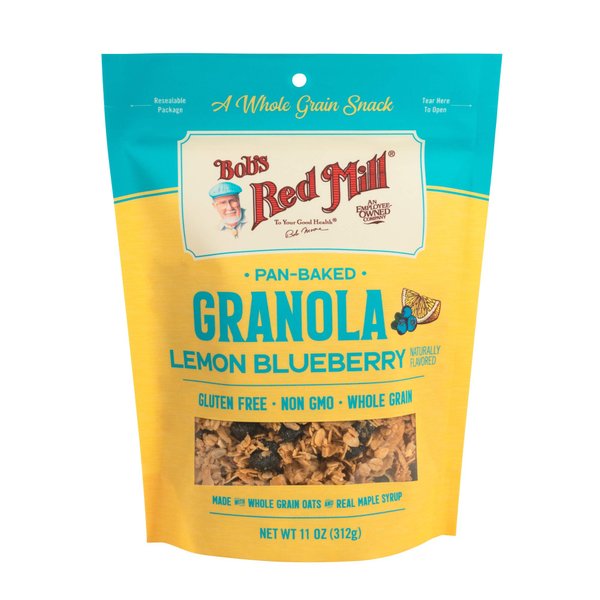 Bob’s Red Mill Lemon Blueberry Homestyle Granola, 11 Ounce Bag (Pack of 1), Certified Gluten Free, Non-GMO, Whole Grain