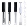 Qeuly 10ml Empty Mascara Tube and Wand, Lip Gloss Tubes with Wand, Eyeliner Tube with Rubber Inserts and Funnels, Airless Pump Bottles Travel Foundation Container (4 Pack)
