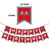 PANRRPERS Race Car Birthday Balloons Racing Banner 40 Inch Racetrack Number 0-9 Balloon for Baby Shower Birthday Race Car Themed Party Decoration (Number 4)