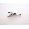 Small silver leaf alligator hair pin clip barrette for fine thin hair (Clip quantity: 2 clips)