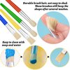 YGAOHF Paint Brushes for Kids, 16 Pcs Kids Paint Brushes with Durable Bristle, Easy to Clean Round and Flat Toddler Paint Brushes for Acrylic Oil Watercolor Washable Paint