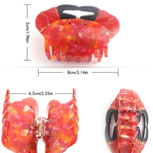 Crab Claw Clip Big Marine Life Claw Clip Cute Sea Animal Hair Clip for Women personalized hair claw manual craftsmanship splicing