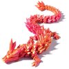 Jefuzh 3pcs 12in 3D Printed Crystal Dragon,3D Printed Flexible Articulated Dragon,Home Office Decor Executive Desk Toys for Autism/ADHD