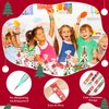 Christmas Stationery Party Favor Bulk Pack with Christmas Pencil Eraser Slap Bracelets Cards Treat Bags for Kids Classroom Gift Exchange School Prizes Reward Carnival Events (Cute Style, 24 Set)