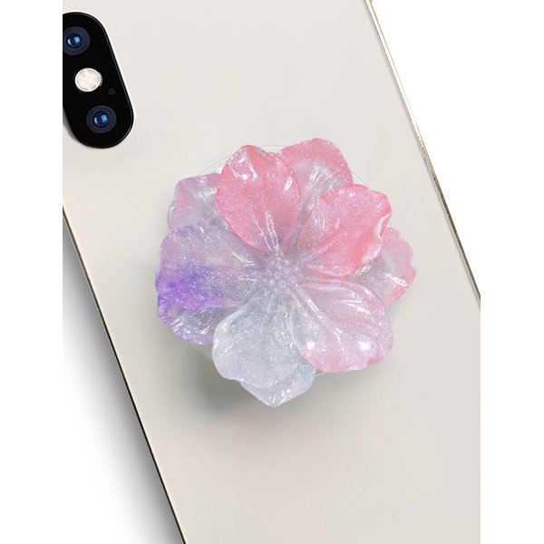 Kasitus Cute Flower Shape Collapsible Expandable Stand Multi Functional Mobile Phone Grip & Kicktand（Pink）