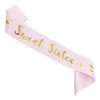 MGJSRNH Sweet Sixteen' Pink Satin Birthday Sash for Girls,Cute Princess Birthday Party Decorations Gifts,Happy 16th Birthday Party Favor Supplies
