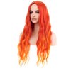 MAGQOO Orange Wig Orange Ombre Flame Fire Wig Long Curly Wavy Ombre Orange Wigs for Women Girls Middle Part Heat Resistant Hight Density Synthetic Wigs (Orange Ombre)